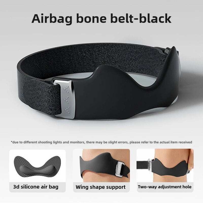 Airbag Silicone Patella Knee Strap, Breathable Professional Knee Brace for Running Cycling Gym Absorbing Prevent Sports Injury